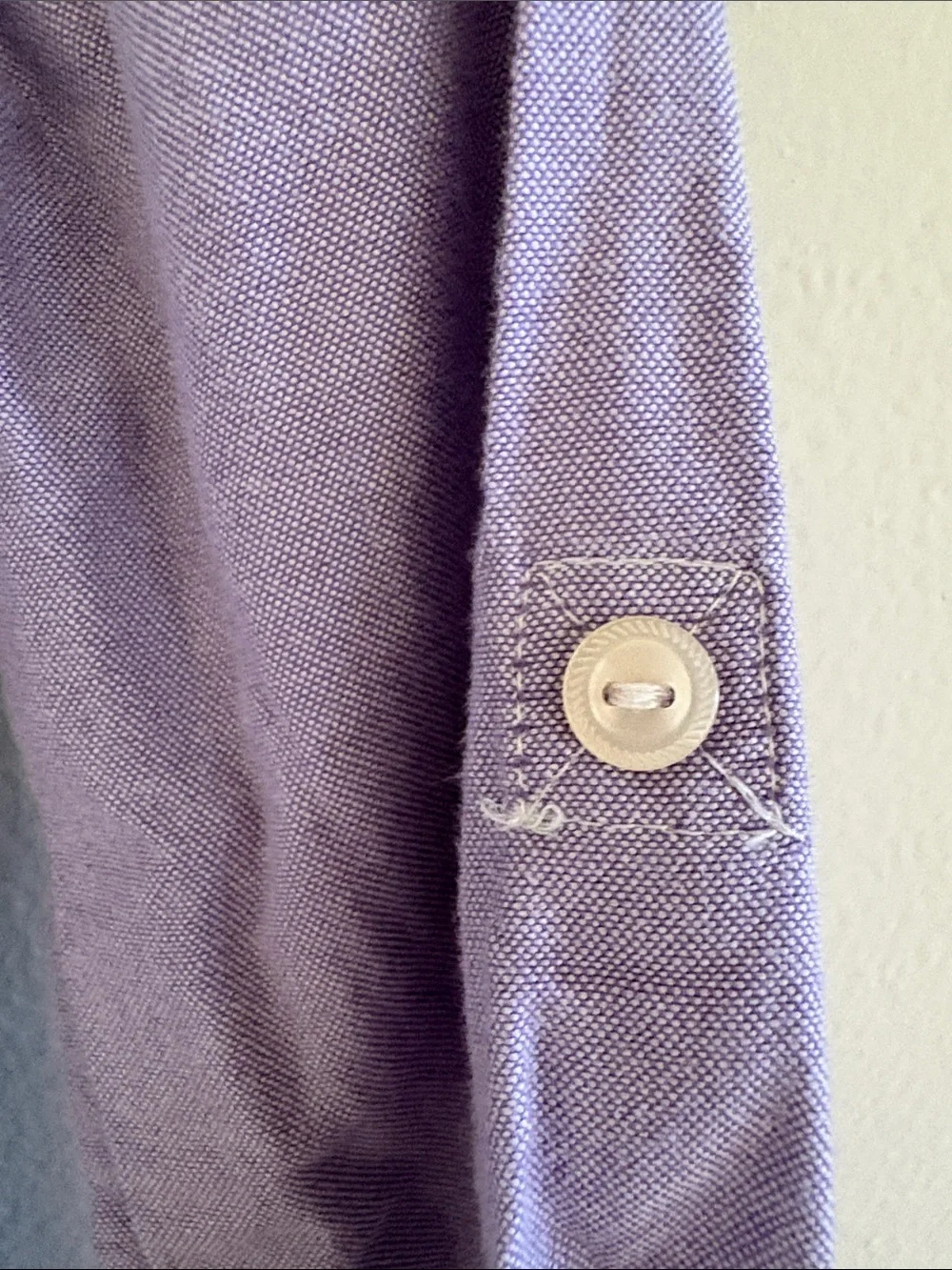 Ralph Lauren Girls Lavender Oxford Pintuck Preppy Dress (MISSING BUTTON & BELT)